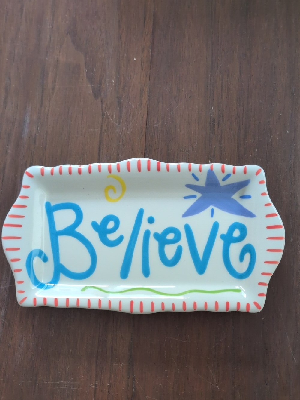 Coton Colors "Believe" Trinket Tray NEW!